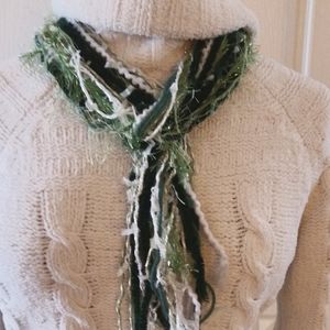 Green St. Pattis Day Scarf Yarn Irish Party Gear Sparkly Fest